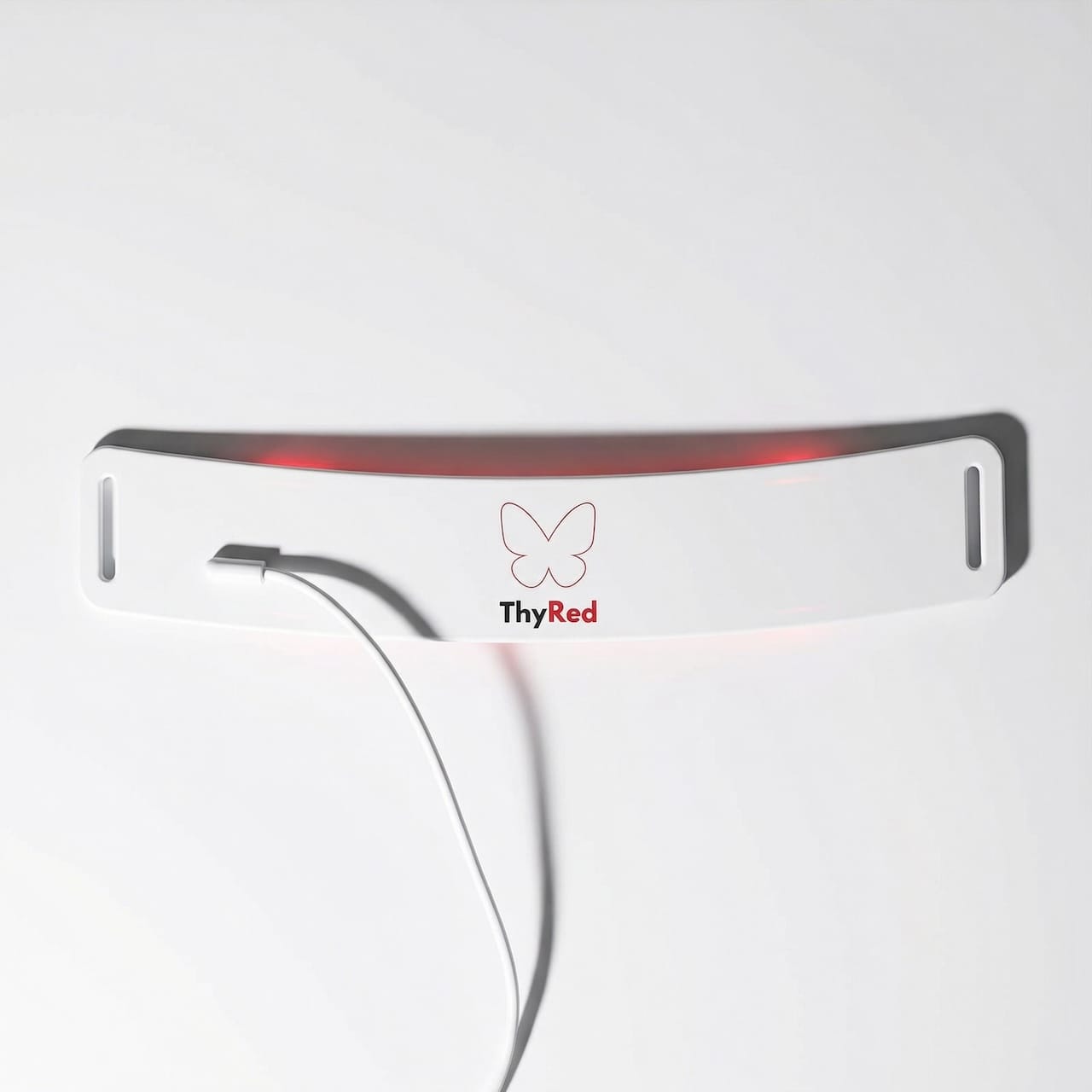 The ThyRed collar with red light on
